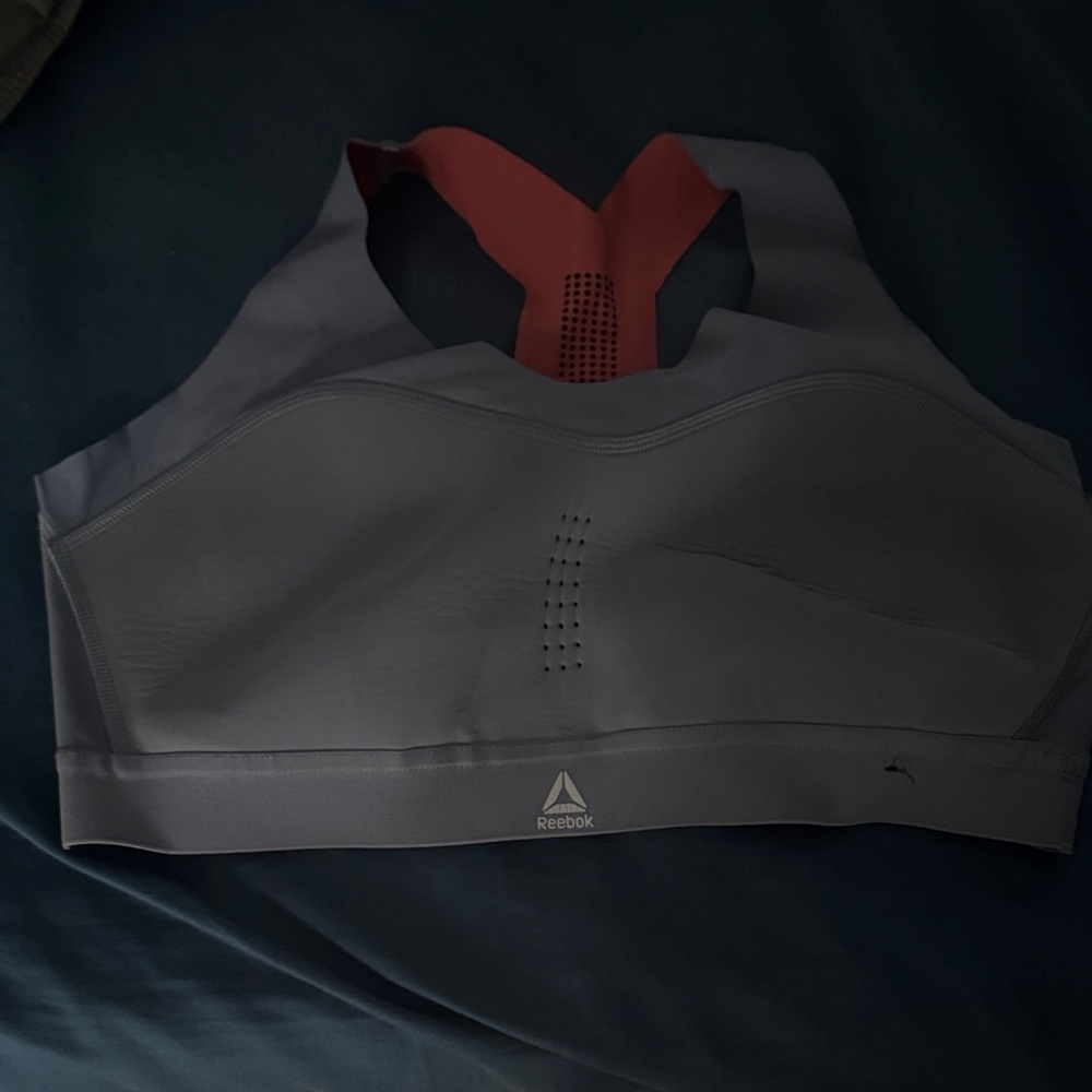 Reebok Charcoal and Coral Sports Bra